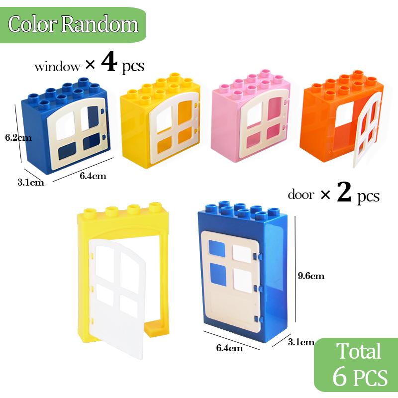 62-310 kusů DIY stavební kostky hromadné kompatibilní s Duplo zvířata kuličková dráha město klasické kostky montážní model dětské hračky