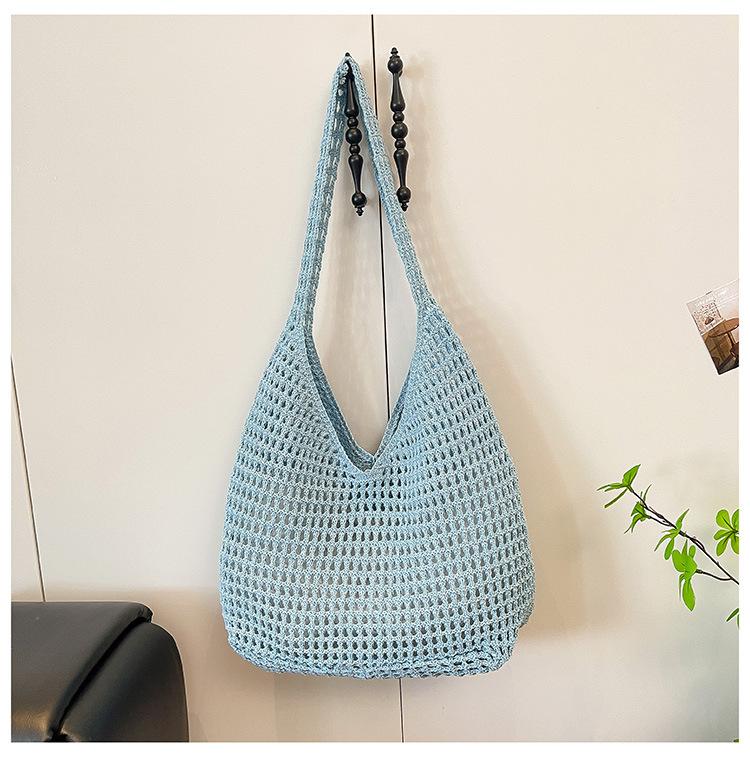 New Knitted Bag Woven Bag Shoulder Bag Casual Women's Bag Seaside Vacation Bohemian Bag