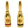 10 Pieces Speaker Banana Plugs Open Screw Type Home Theater Audio Jack Connector 24K Gold Plated Plugs Easy to Use