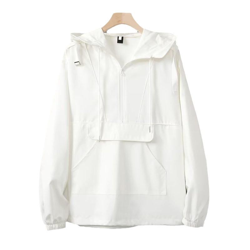Men's High Street Splicing Hooded Jacket - Loose Fit for Outdoor Leisure and Sports