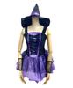 [Milky Time] Witch Halloween Cosplay with Hat, Gothic Lolita Dress, Sexy, Adult, Mini Dress, Purple