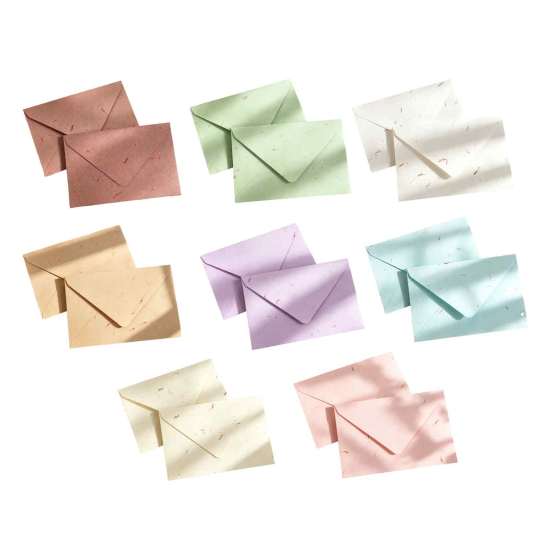 Artistic Stationery for Handwritten Messages 10PCS Petal Art Envelopes, Real Floral Texture Design, Thick Paper Western Style Delicate Envelopes
