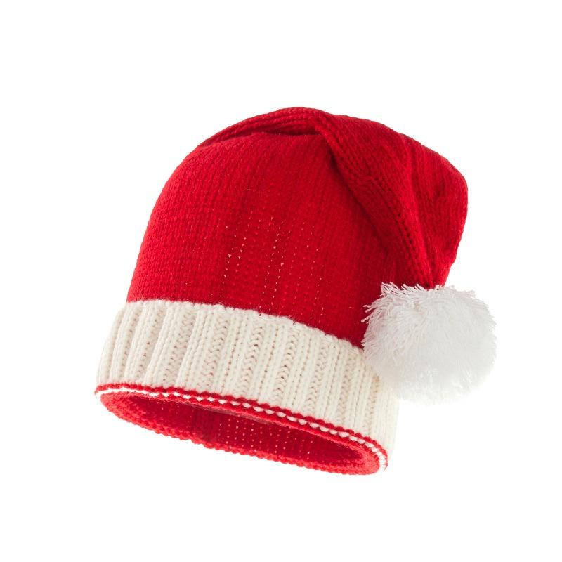 Autumn and Winter New Parent-child Wool Christmas Hat, Single Ball Acrylic Baby Mother Warm Knitted Hat