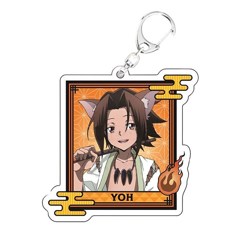 

Shaman King Yoh Asakura Kyoyama Anna Anime Acrylic Fun Keychain Animation Related Products Girls Key Chain Bag Charms Souvenir 6 cm