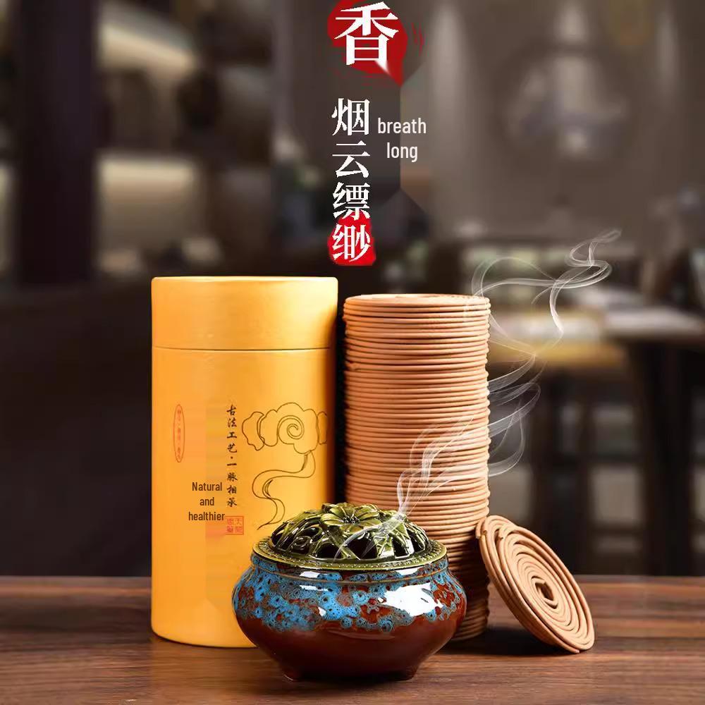 Sandalwood & Mugwort Mosquito Repellent Incense: Harmless, Long-lasting Aroma for Indoor Deodorization & Odor Removal.