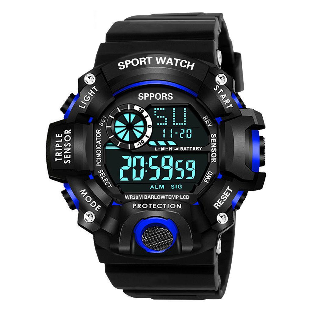 Multifunctional Waterproof Luminous Sport Watch for Junior and Senior Students