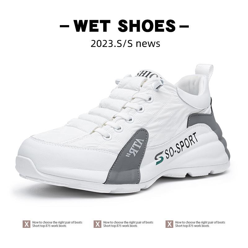 Extra large size men's shoes high-end all-inclusive sneakers spring and autumn new mesh casual shoes thick sole heightening dad shoes