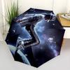 1pc Space Dancer Michael Jackson Automatic Folding Umbrella, Portable Collapsible Design, Casual Outdoor Accessory L1202021