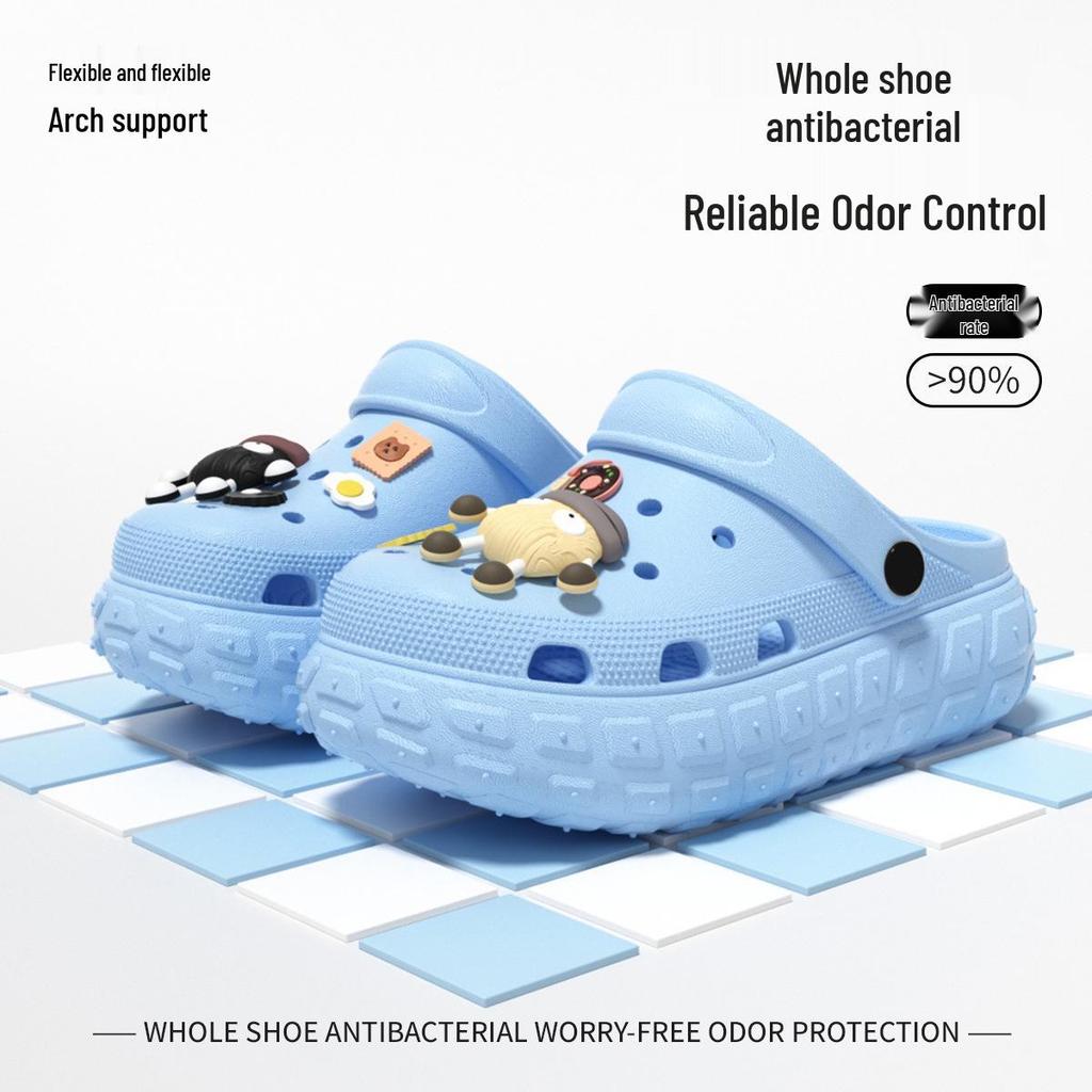 Women's Platform Clog Sandals: Non-Slip, Breathable, Wear-Resistant for Home & Beach