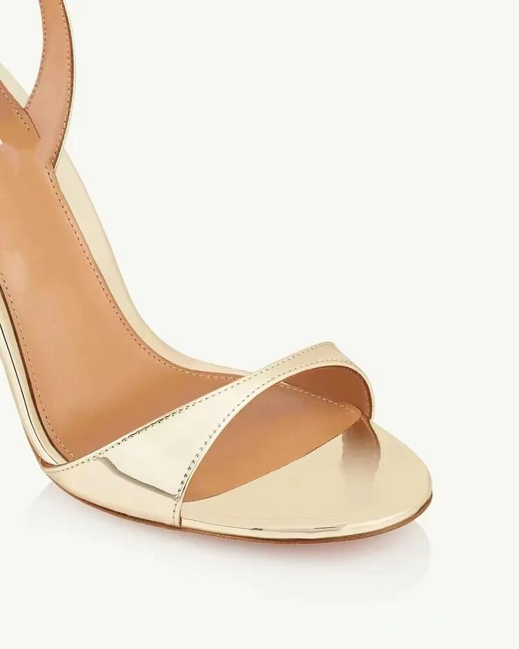 Fashion New Sweet Rhinestone 9.5cm Strange Style Heel Sandals Summer Elegant Banquet Wedding Brides Bridesmaids Women's Slippers 34-43