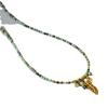 Autumn/Winter French Retro Turquoise Beaded Leaf Necklace