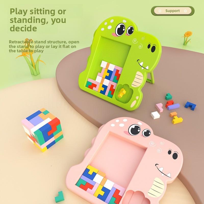 Tetris Puzzle Spielzeug mit Kunststoffblöcken für Kinder Pädagogisches Desktop-Spiel