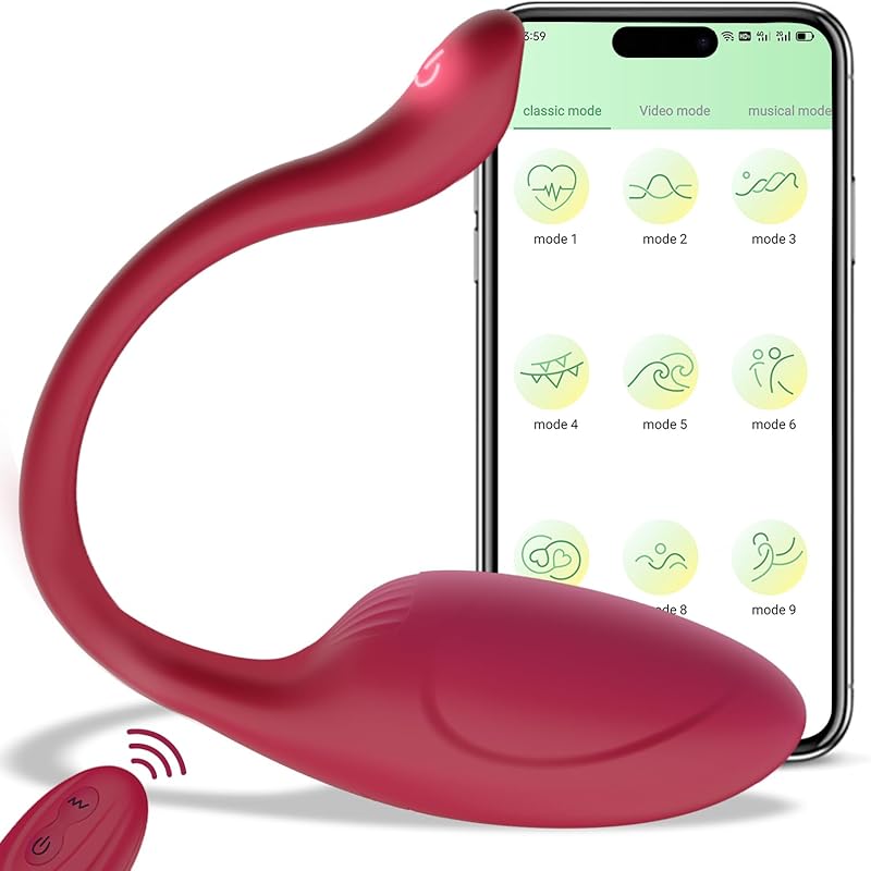APP Remote Control G-spot Panty Vibrator, Pink Fun Long Distance Bluetooth Wearable, Rechargerable Adult Sex Toys More Than 10 Vibrations for Women