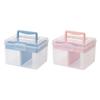 Clear Craft Stackable Storage Box with Storage Tray Storage Container for Storing Stationery Sewing Teaching Aid