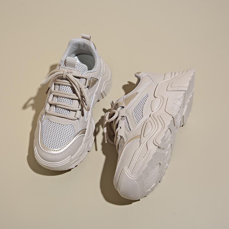 Fashion 2025 New Women New Fashion Platform Sport Shoes Women Summer  Casual Chunky Sneakers Women Mesh  Platform Shoes