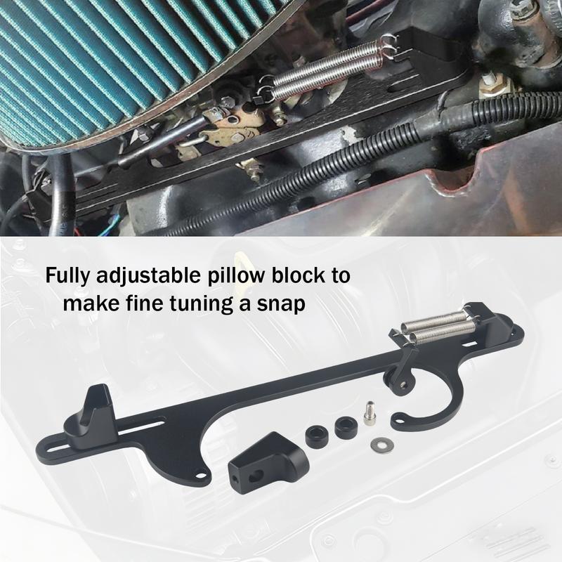 Racing Car Aluminum Engine Throttle Cable Bracket for 4150 4160 Series Carburetor 350 Black