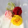 Rose Velvet Artificial Rose Head With Embossed Craft For Wedding Venue Romantic