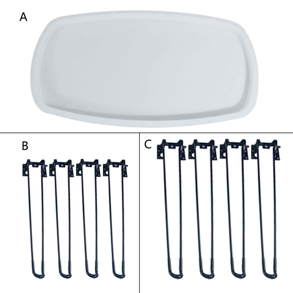Großes ovales Ornament Fluss-Tisch Silikonform DIY Kristall Epoxidharz Formen DIY Bastelartikel Topdesk Charcuterie Board Form