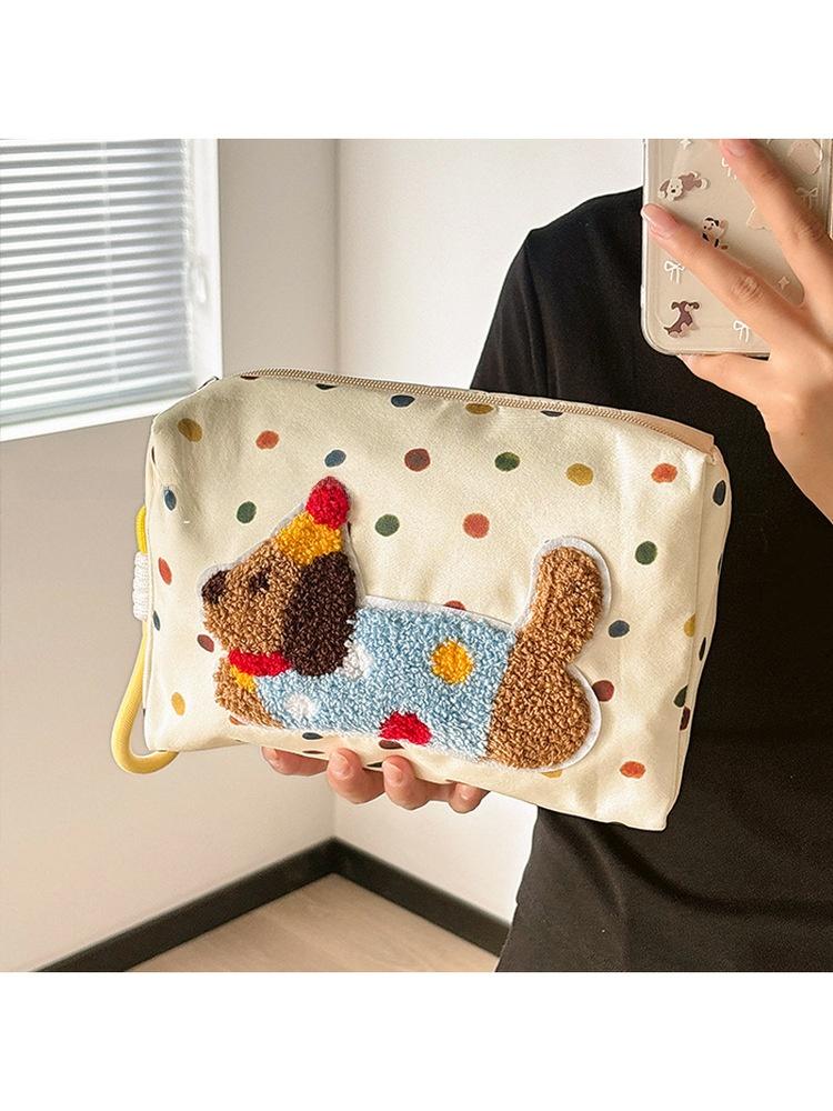 2026 New Cute Dog Large Capaci Portable Travel Toiletry Bag Eup Pouch Storage Bag for Women Outgoing Wa Up Bag