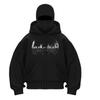 Men's Heavyweight Double Hooded Zip-Up Hoodie Sweatshirt 790g Fall Casual Oversized Coat With Pockets Fleece