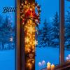 Creative Gift for Valentine Day Lighted Red Bird Love Cascade Wall Decor 2D Acrylic Hanging Ornament with Her Snowflake String Lights Warm