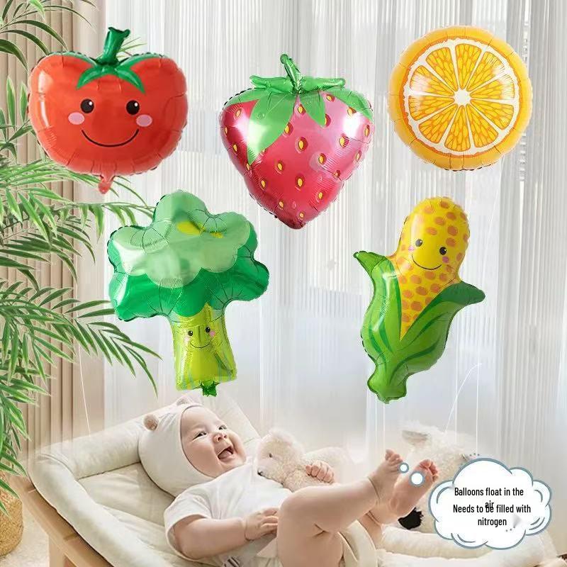 Cartoon Animal & Fruit Helium Balloons for Baby Tracking 