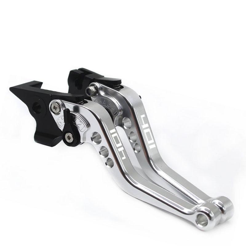 Husqvarna Black/White Arrow 401 Racing Handlebar Levers: Modified Brake & Clutch with Horn