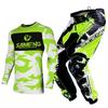 Sada oblečení na motokros pro děti Mladistvý dres Kalhoty Sety dítě zelená Motocykl černá 3 4 5 6 7 8 9 10 let Terénní oblek modrá oranžová Enduro kros chlapec dívka