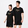 Li-Ning Quick-Dry Cool Sweat-Wicking Breathable Round Neck Creative Print Sports Casual T-Shirt Unisex Tops Black AHSW427-1
