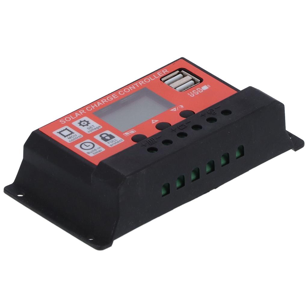 60A 12V 24V PWM Solar Charge Controller 8 Stage Battery Regulator with LCD Display PV Module System