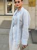 Elegant Women's Lace-Up Woven Shirt - Spring/Autumn French Casual Style
