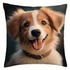 Cute Dog Throw Pillowcases Throw Pillow Cover for Living Room Bedroom Sofa Car Cushion Cover Pillowslip