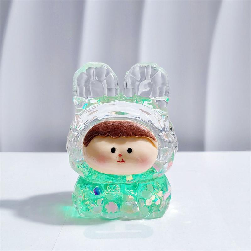 

Акриловые милые в масле креативные зыбучие пески украшения светящиеся в темноте взрывные игрушки для бутылок с зыбучими песками украшения зелёный