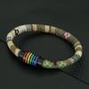 Noter New Bohemian Fabric Rope Bracelet Men Women Rainbow Color Magnet Buckle Bangle Multiple Sizes Meditation Healing Braslet