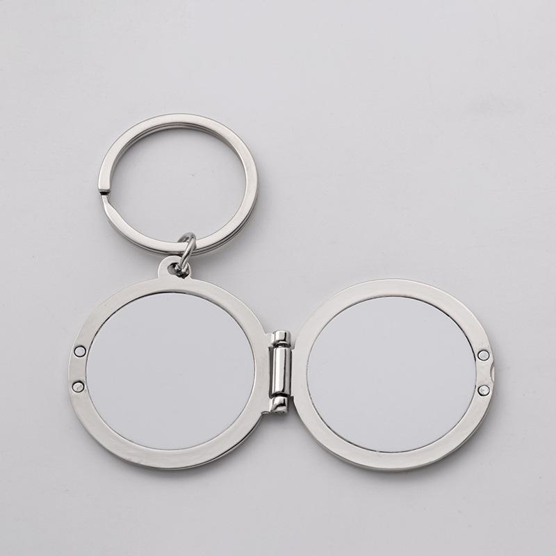 

WTEMPO Настраиваемый двусторонний открывающийся круглый брелок из сплава, набор DIY женских модных украшений, подарок на день рождения, праздничный сувенир 2pcs серебряный