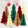 3D Mini-Weihnachtsbaum Faltbarer Papier-Weihnachtsbaum Schmuck Weihnachts-Schreibtischdeko Atmosphärendekor Szenen-Requisiten