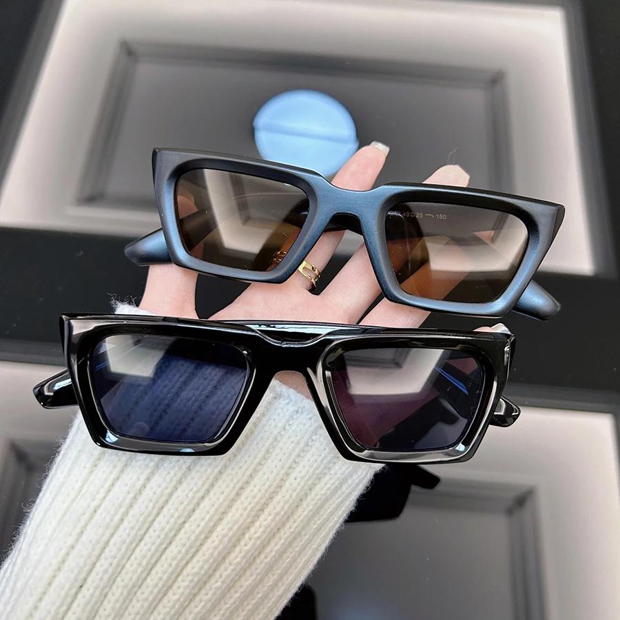 Square Fashion Sunglasses Women Men Brand Designer Vintage Cat Eye Frame Sun Glasses Female Male Mirror Shades