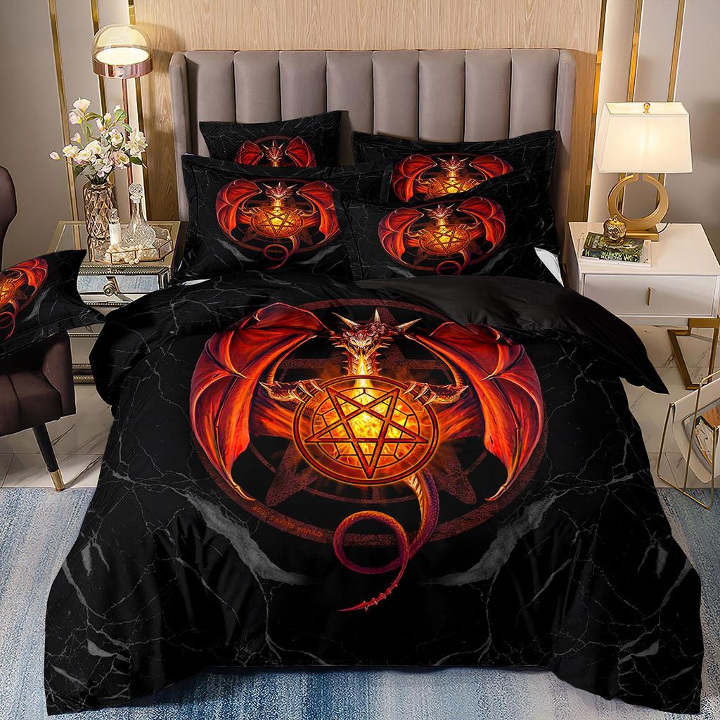 3D Digital Printing Dinosaur Double Pterosaur Bedding Quilt Cover Three Or Four Sets