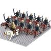 MOC Medieval Uruk-hai Orc Soldiers Raider Vargr Wolf Mount Knights Mini Figurine Building Block Set Educational Toy for Kids