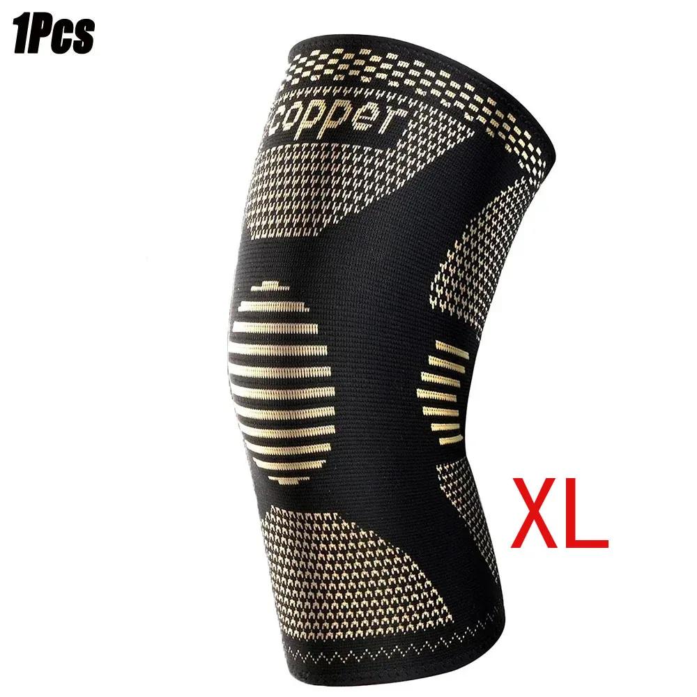 Koppar Knästöd För Artritsmärta & Stöd-Koppar Knäskydd För Knäsmärta Kompressionsärm För Sport,Knäsmärtlindring