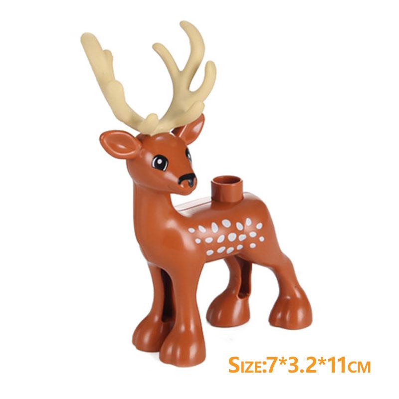 1Pcs Big Block Building Classic Marine Animal Wildlife Penguin Whale Compatible Duplo Bricks Set Supplement Toy For Children