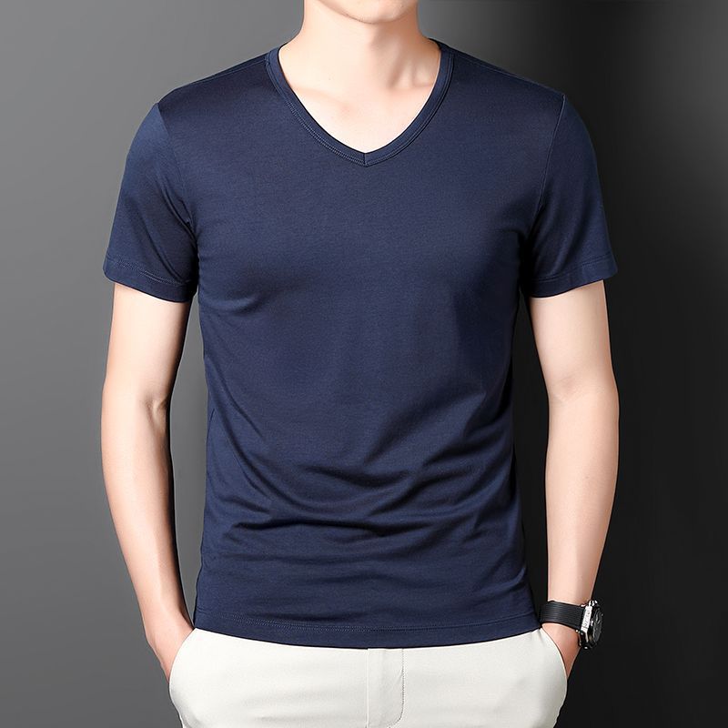 Мужская рубашка льняного покроя, приталенная M темно-синий