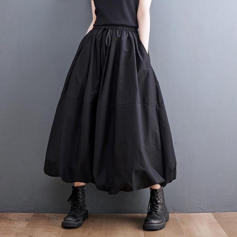 

Spring Retro High Waist Was Thin and Tall, Black Lantern Skirt, Tutu Skirt, Skirt, Female Long Skirt One size чорний