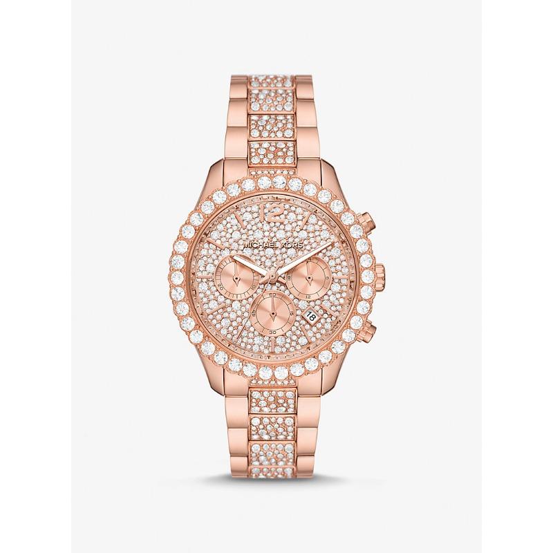 

Женские часы Michael Kors Oversized Layton с паве, покрытие цвета розового золота, MK7285 розового золота