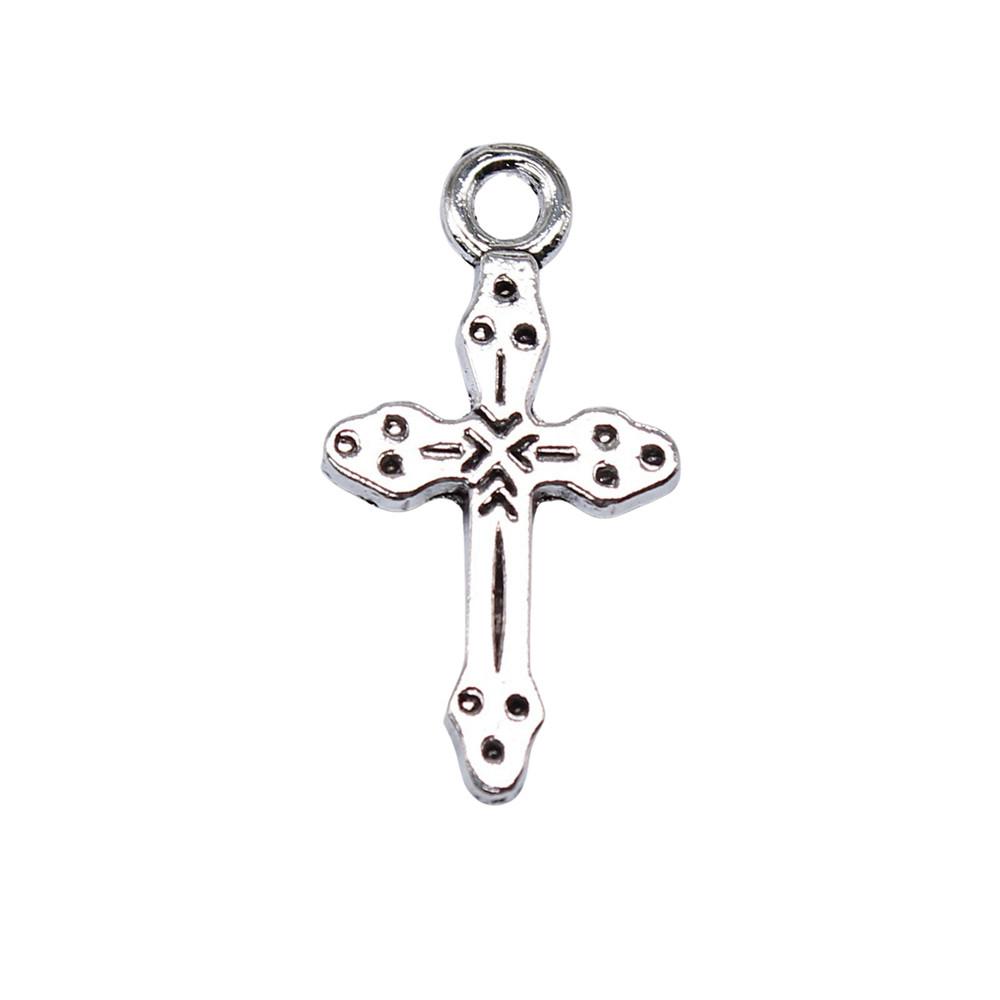 Pingentes de Cruz Clássica em Liga de Metal Multicor Para Joias Cristãs Minimalistas
