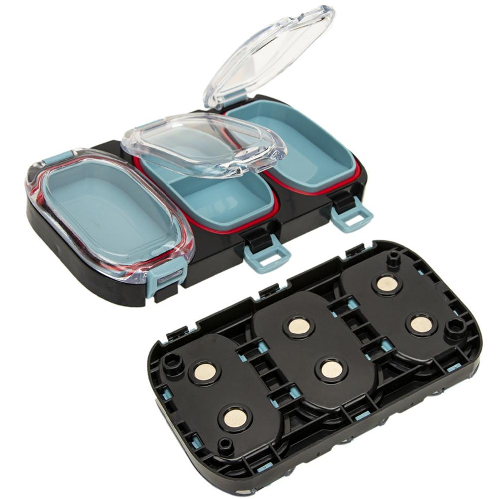 Magnetic Fishing Hook Outdoor Fishing Gear Accessories Box 3 Grid Outdoor Fishing Box for Bass Carp Fishing Accessories spain