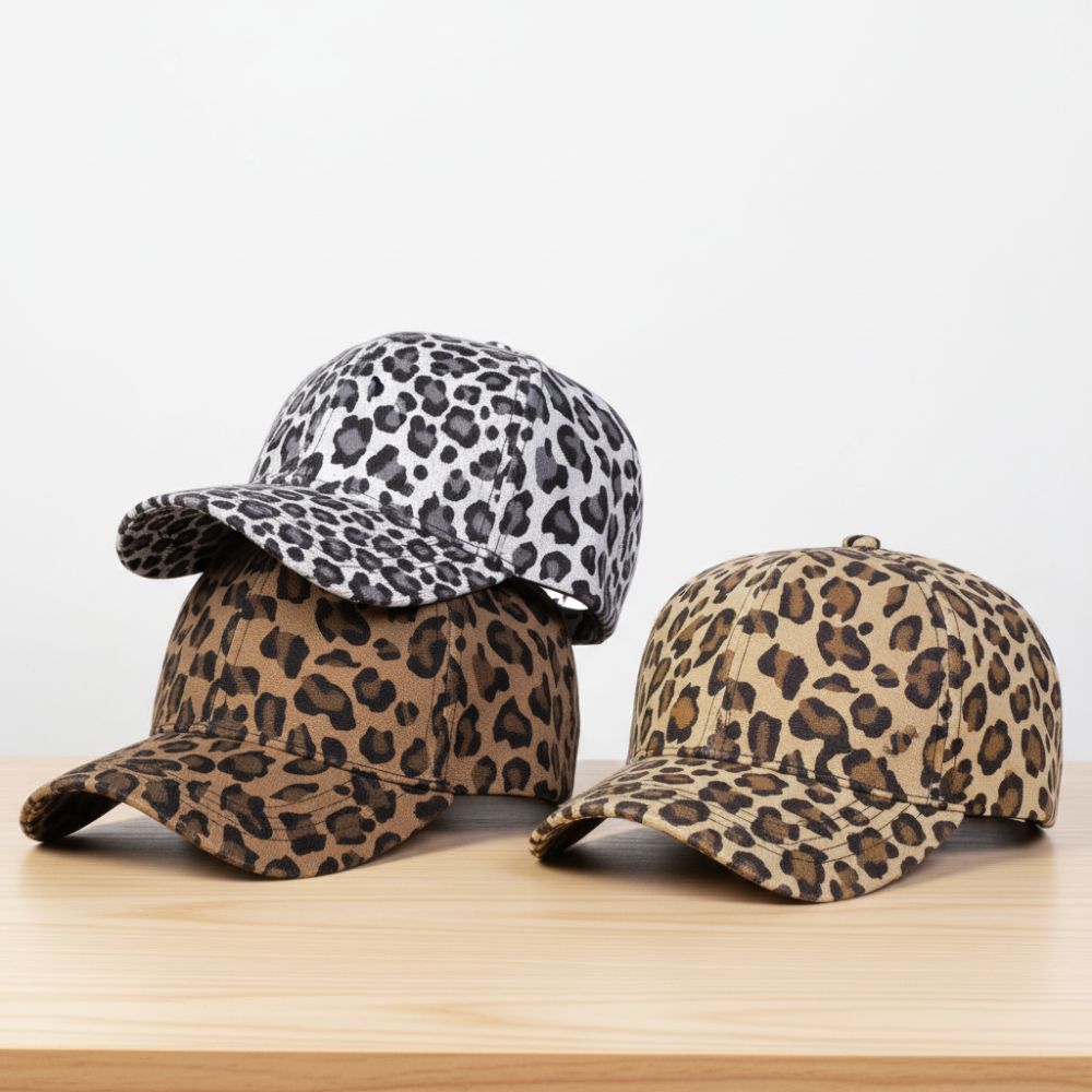 Y2K Visors Leopard Print Baseball Caps Sunshade Peaked Adjustable Sunscreen Hat Hiphop Style Vintage Baseball Hats Outdoor