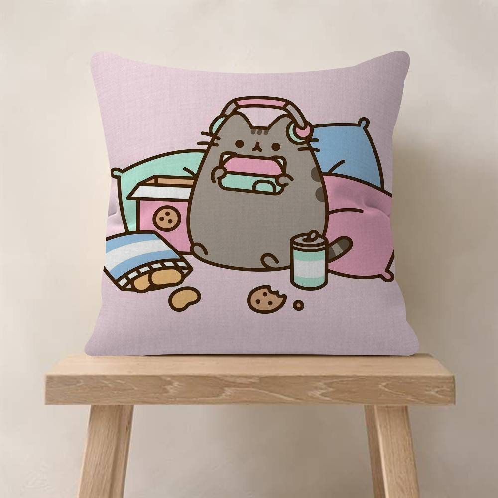 Cute PpusheensS Pillowcase Toon Gift Cushion Cover Bedroom Home Sofa Chair Seat Decor Pillow Case 30x30 cm