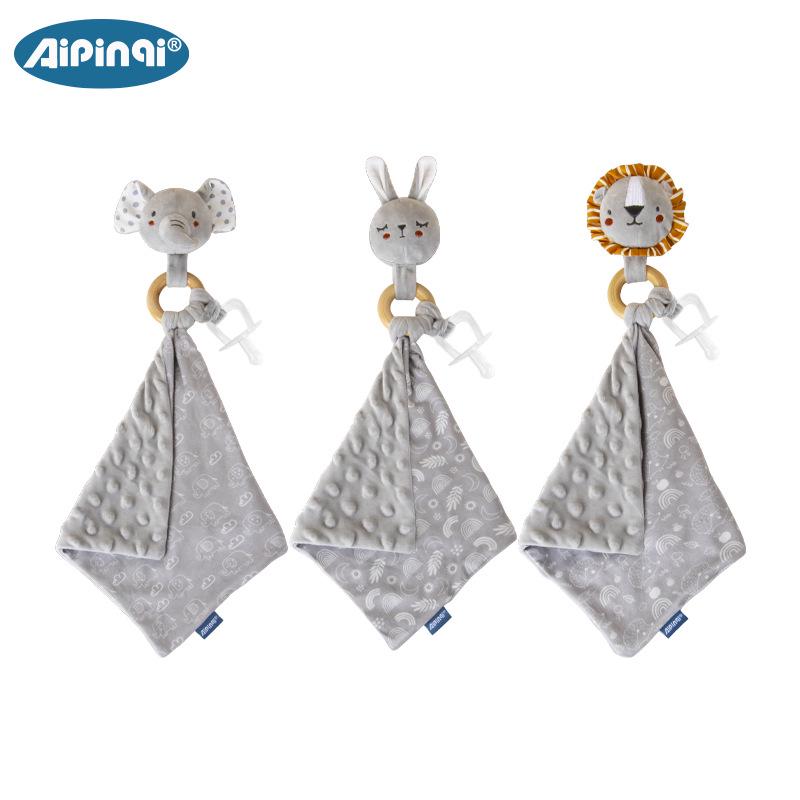 Păpușă de dentiție pluș moale Aipinqi pentru bebeluși și jucărie prosop calmant