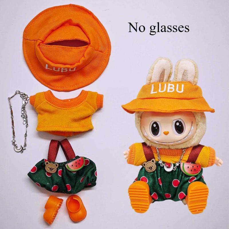 

[Одежда для куклы Лабубу] Первое, Второе и Третье поколения одежды для куклы Лабубу Оранжевая шляпа и комплект комбинезона dolls not included